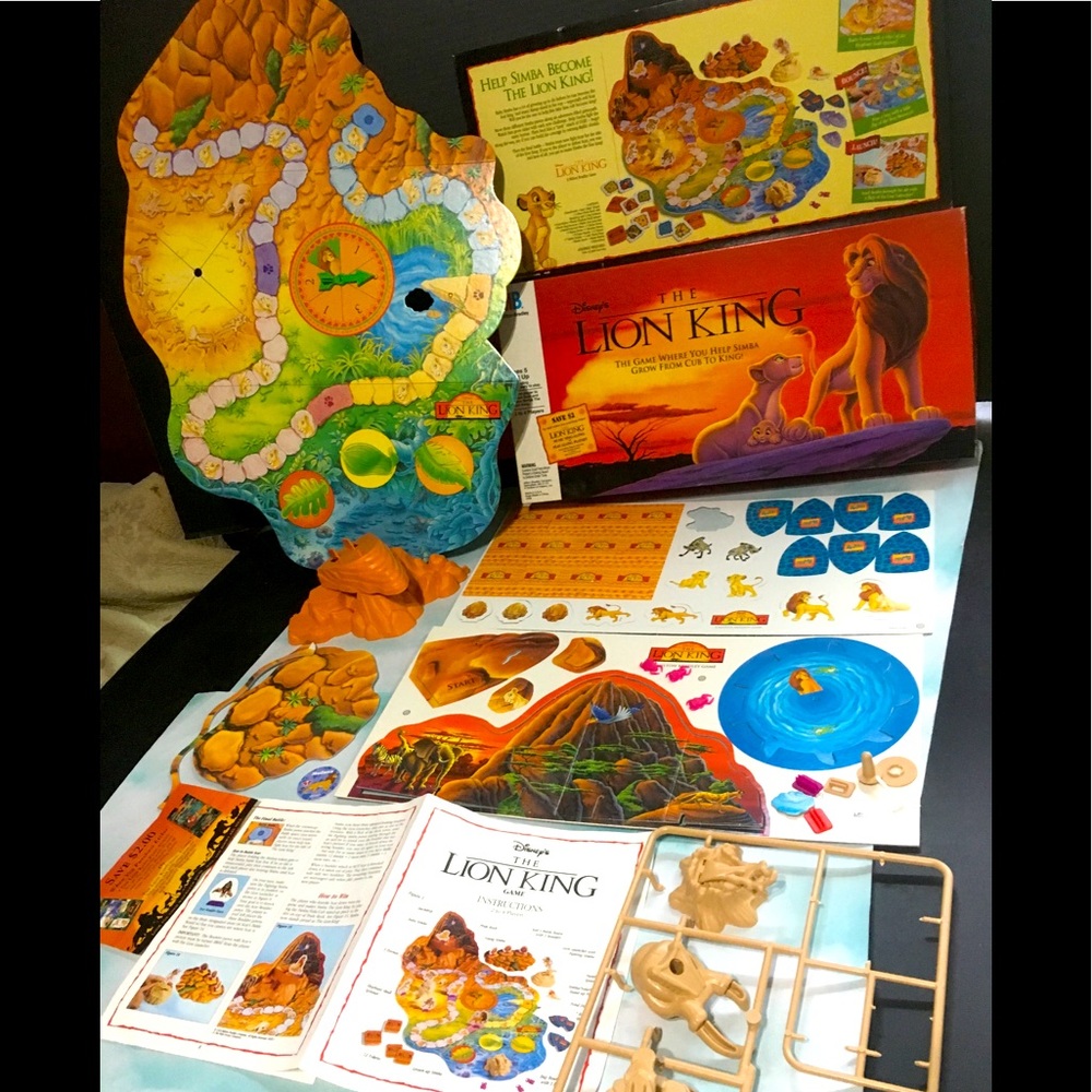 DISNEYS THE LION KING VTG 1993 3-D BOARD GAME RARE